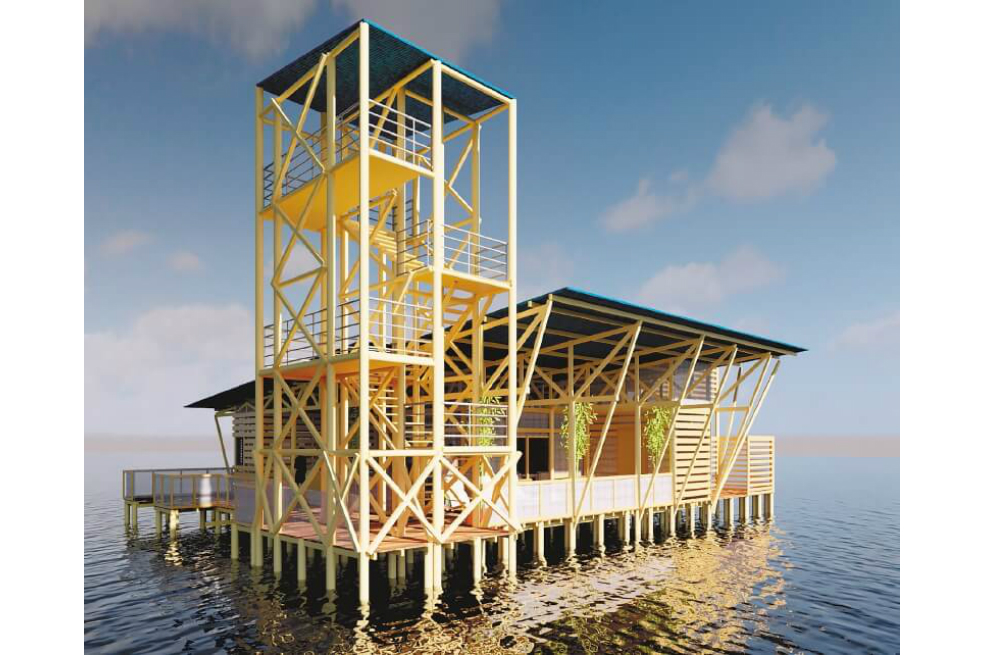 Propuesta arquitectónica para el centro de acopio de pescadores de Buenavista, en la Ciénaga Grande. / Intellecta