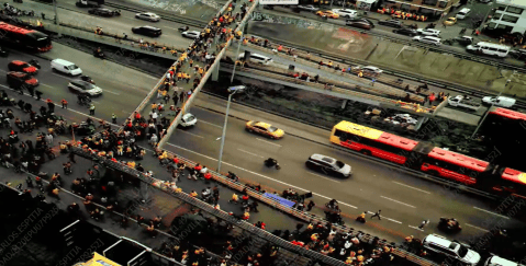 Movilidad 1 de junio: congestión en la Av. NQS por partido de la Selección Colombia