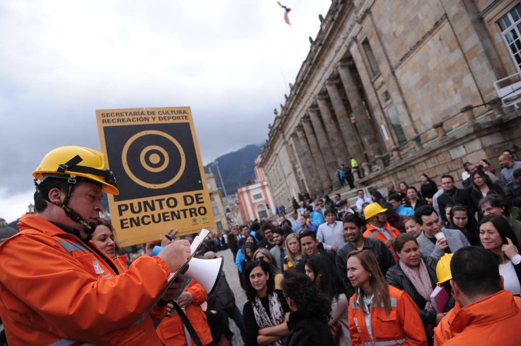 Simulacro Distrital de Emergencia que se realizó el 25 de octubre 2017 en Bogotá.