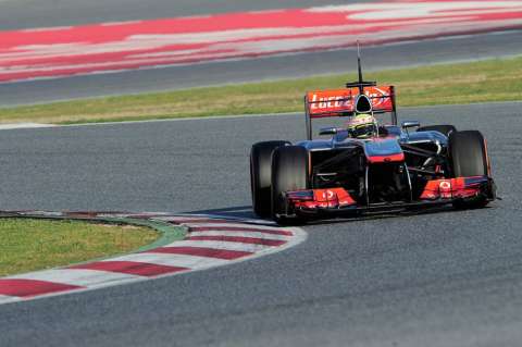El McLaren de Pérez lideró la semana de ensayos en Montmeló
