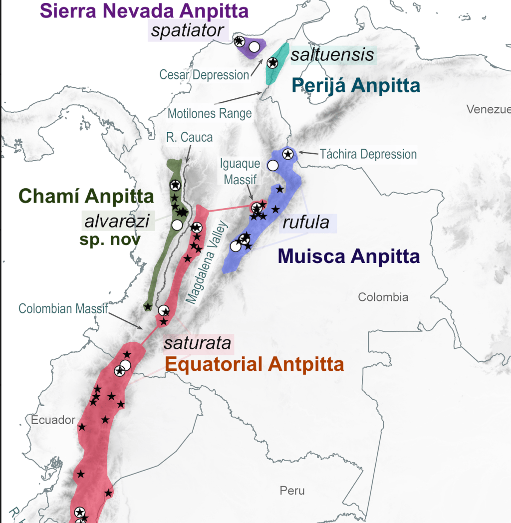 En este mapa se puede observar la distribución de la nueva especie (en color verde).