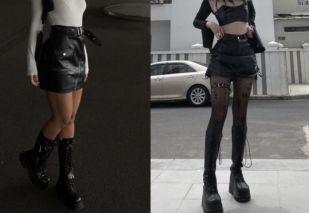 Este outfit es audaz y atrevido, perfecto para las mujeres que no tienen miedo de destacar.