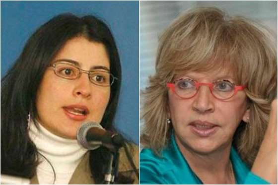 La viceministra técnica, Carolina Soto y la ministra de Transporte, Cecilia Álvarez Correa.
