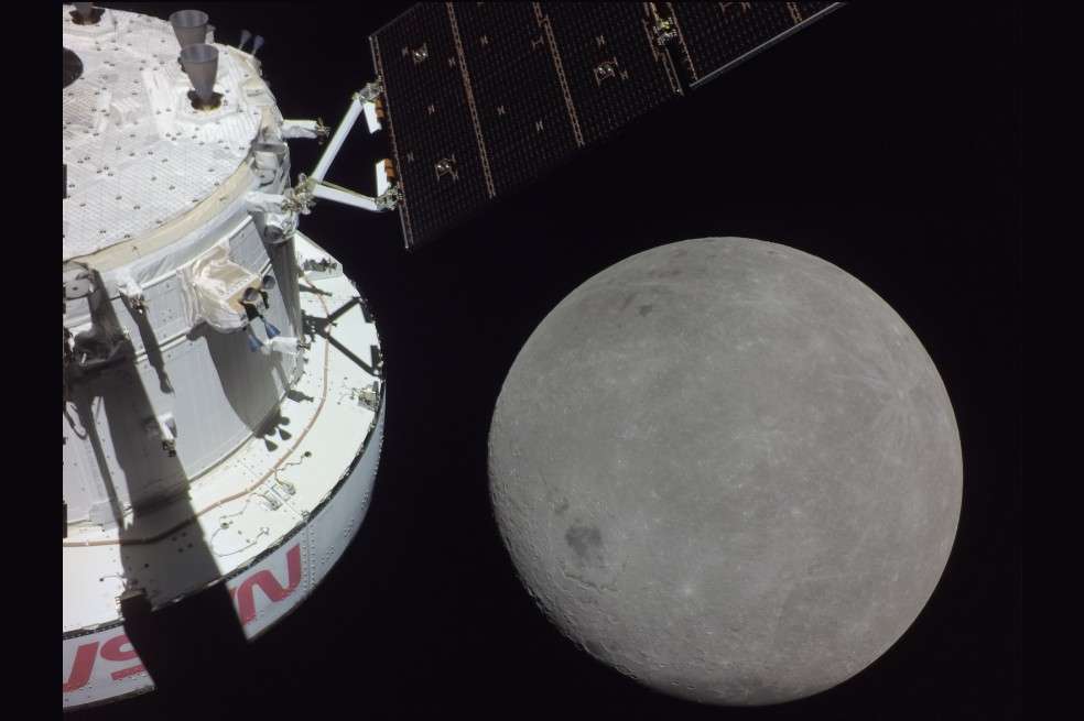 Esta es una de las imágenes capturadas por la nave espacial Orion.