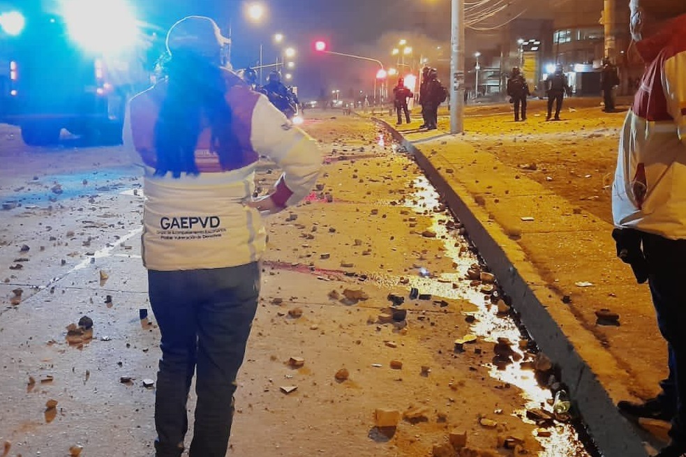 La noche del 28 de septiembre se presentaron disturbios en Usme, Kennedy y Suba.