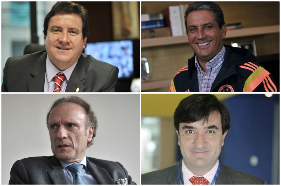 César Pastrana, Fernando Jaramillo, Gustavo Lenis y César Camargo, candidatos a la presidencia de la Dimayor