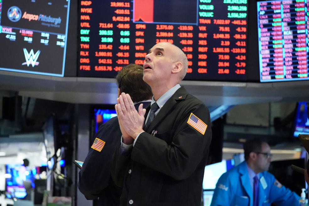 Imagen de la bolsa de Nueva York. / AFP
