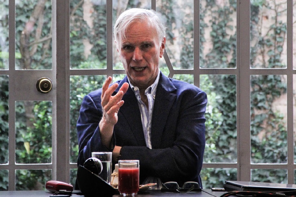 Philip Alston, codirector del Centro de Derechos Humanos y Justicia Global de la Universidad de Nueva York (NYU), estuvo en Colombia participando en el Curso Anual DESC de Dejusticia. / Cortesía