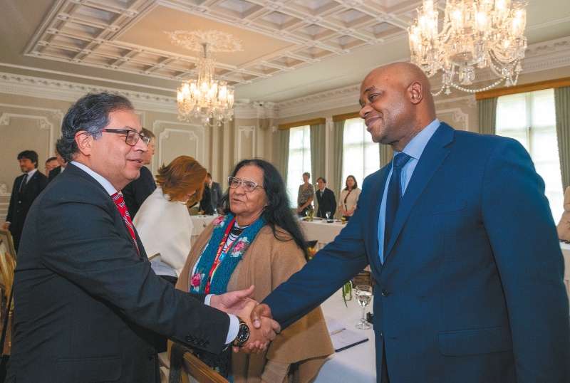 El presidente Gustavo Petro estuvo con el ahora designado canciller, Luis Gilberto Murillo, en la Casa de Nariño. / Presidencia