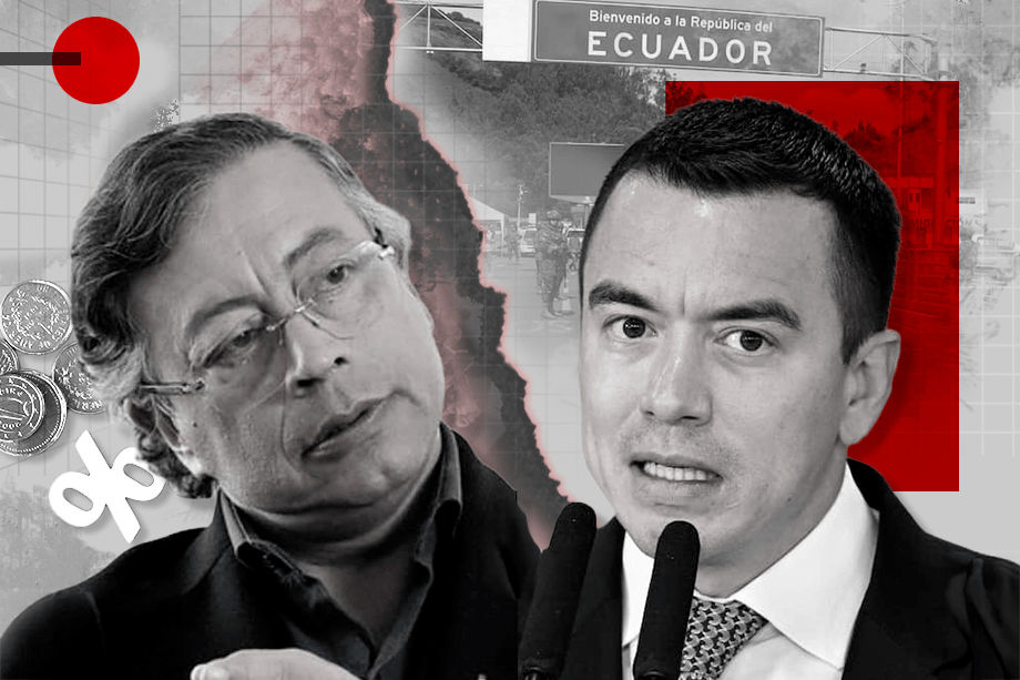 Petro y Noboa, presidentes de Colombia y Ecuador, ahora están enfrentados.