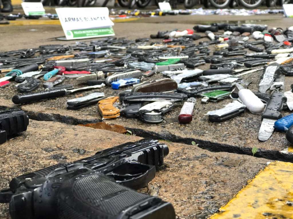 Durante este año se han incautado tres toneladas de armas en Bogotá