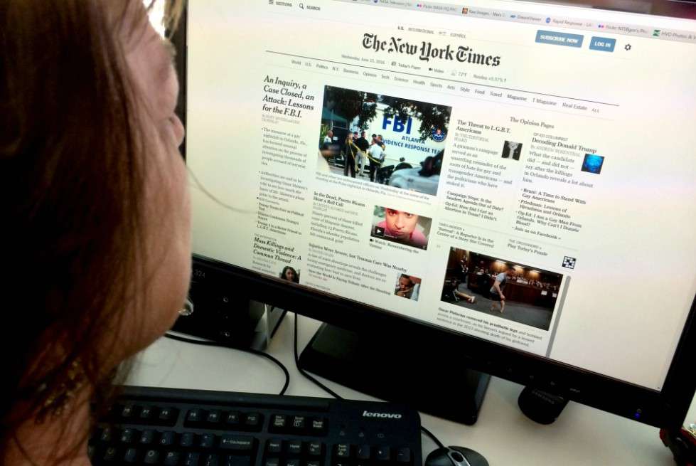 El periódico New York Times ganó 139.000 suscriptores digitales en tres meses. / AFP