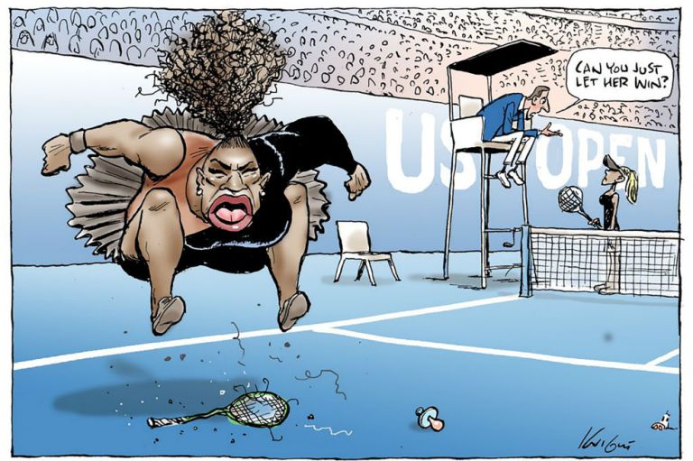 La caricatura acusada de racismo que se sumó al debate de Serena Williams