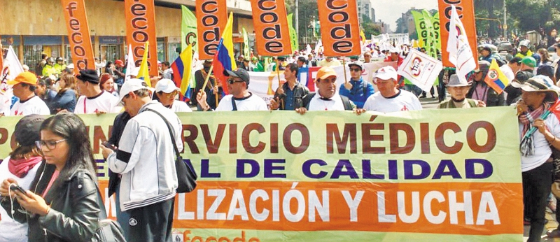 En mayo de 2017 los profesores protestaron por el mal servicio de salud. / Archivo