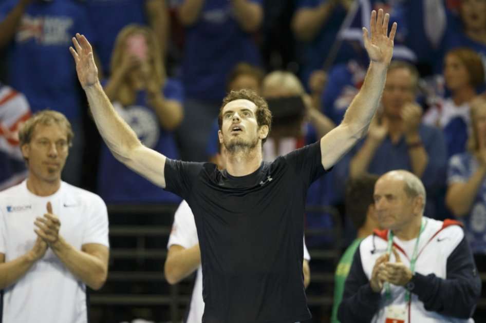 Andy Murray le da la ventaja a Gran Bretaña en la Copa Davis. Foto: AFP 