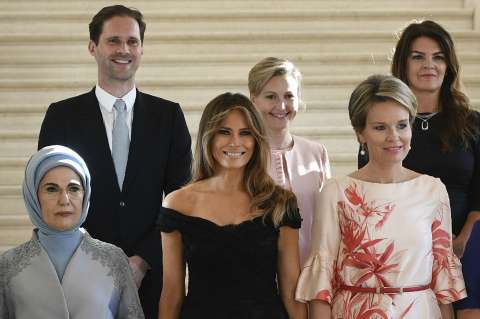 El "primer caballero" que les robó el protagonismo a Melania Trump y Brigitte Macron