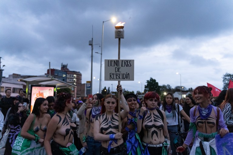 Las fotos que dejó la marcha del 8M en Bogotá.