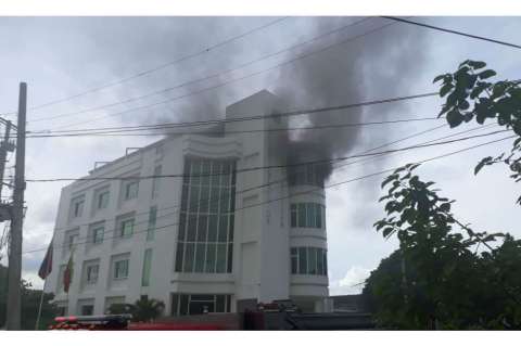 Se incendió el cuarto piso del comando de Policía de Bolívar en Cartagena
