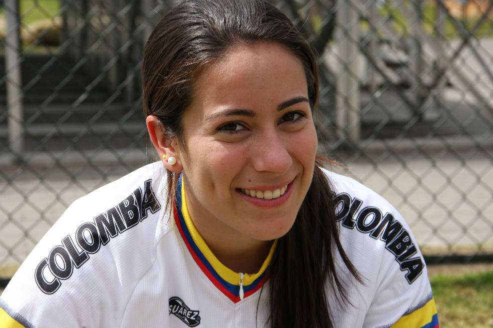 La bicicrossista antioqueña Mariana Pajón, ganadora de la presea dorada en los Olímpicos de Londres. / Fedeciclismo
