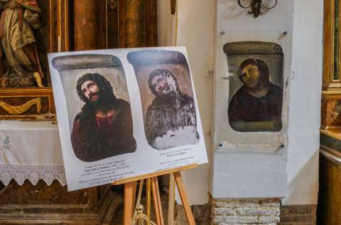 Murió Cecilia Giménez, autora de la polémica restauración del Ecce Homo de Borja