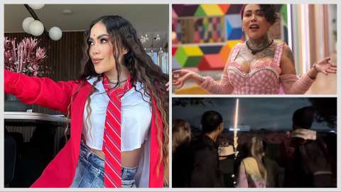 Yina Calderón le llevó serenata a Epa Colombia a la cárcel. Hubo pirotecnia