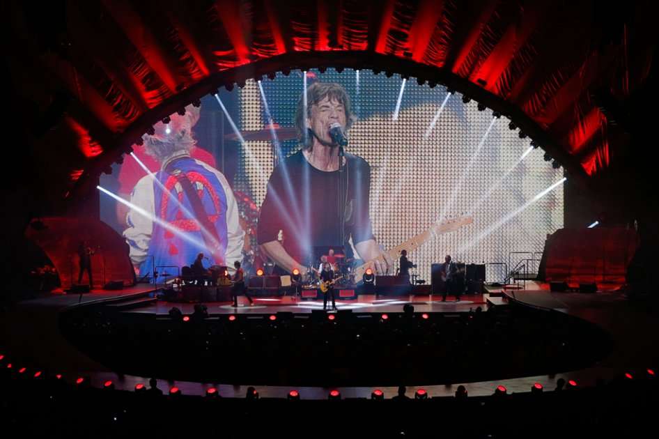 Los Rolling Stones en concierto.