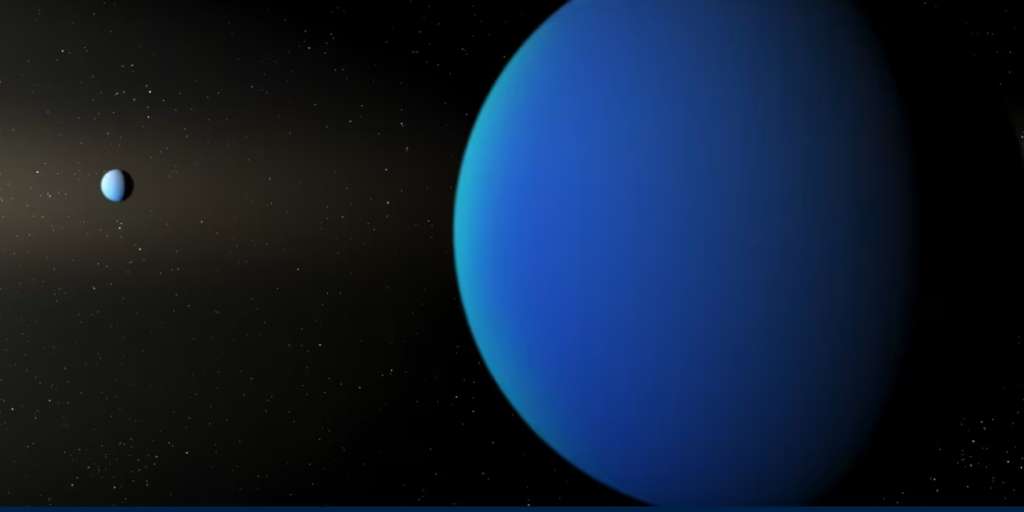 Ilustración de los planetas gigantes TOI-791 b y TOI-791 c con su estrella anfitriona TOI-791. Estos planetas tienen un tamaño similar al de Júpiter, pero una ínfima fracción de su masa, lo que significa que poseen una densidad extraordinariamente baja. Crédito de la imagen: NASA/Daniel Rutter.