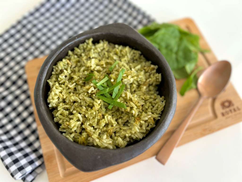 Arroz de espinaca