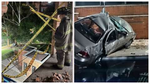 Murió el hombre de 83 años que cayó con su carro desde un edificio a una piscina