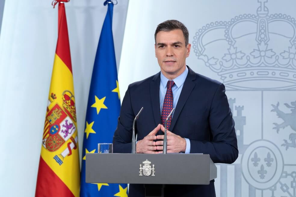 Pedro Sánchez, mandatario español, aseguró hoy una inyección de 2.800 millones de euros a las comunidades autónomas ante la emergencia. / EFE