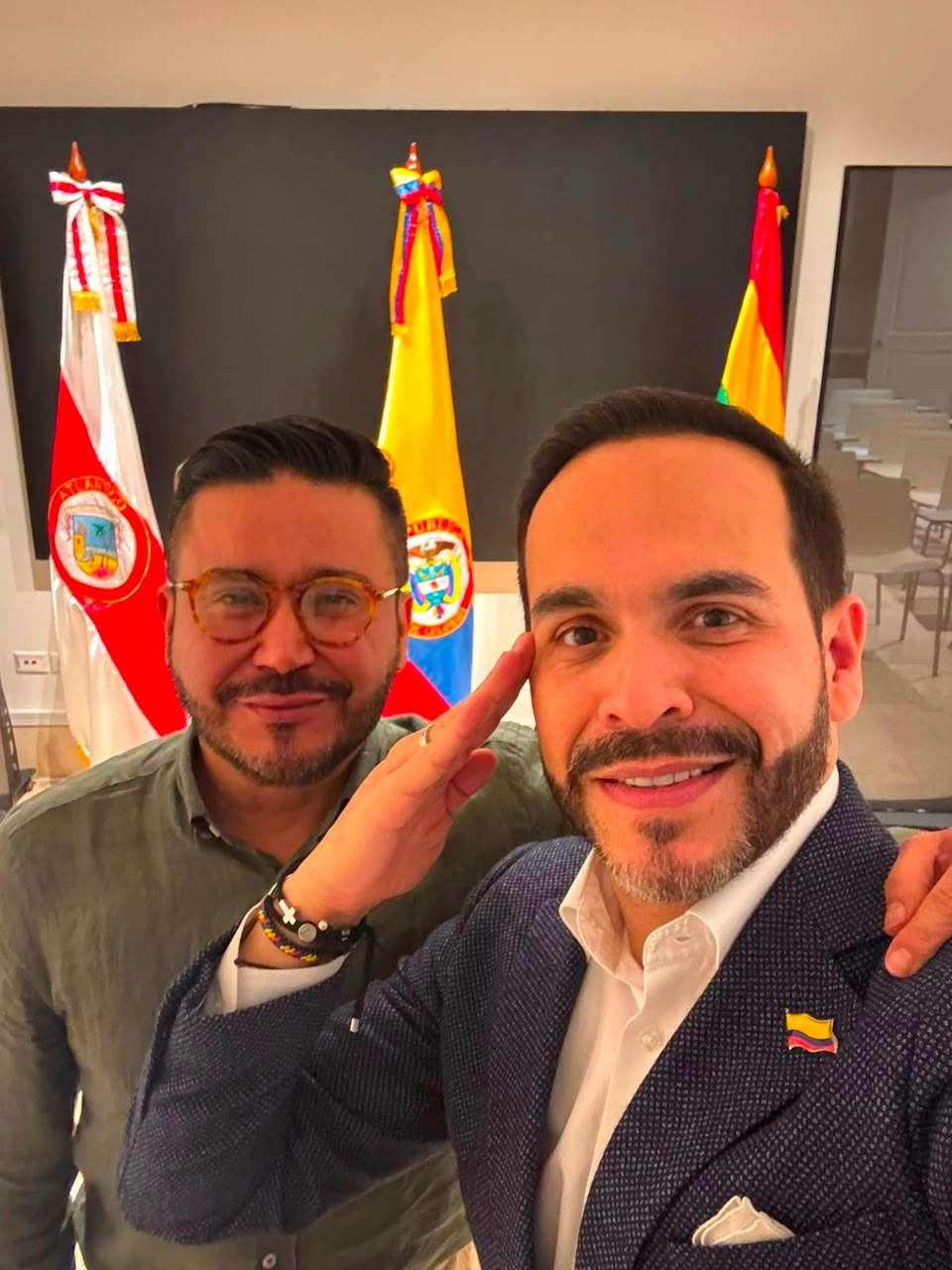 Abelardo de la Espriella y Jorge Laverde.