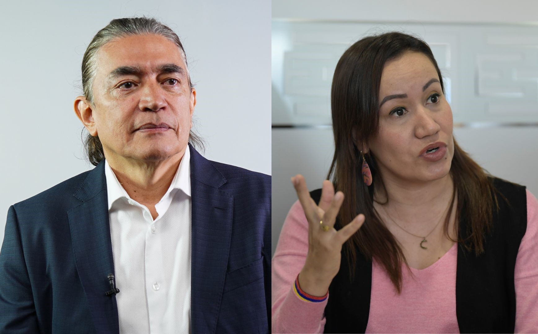 Gustavo Bolívar y Carolina Corcho, precandidatos del Pacto Histórico.