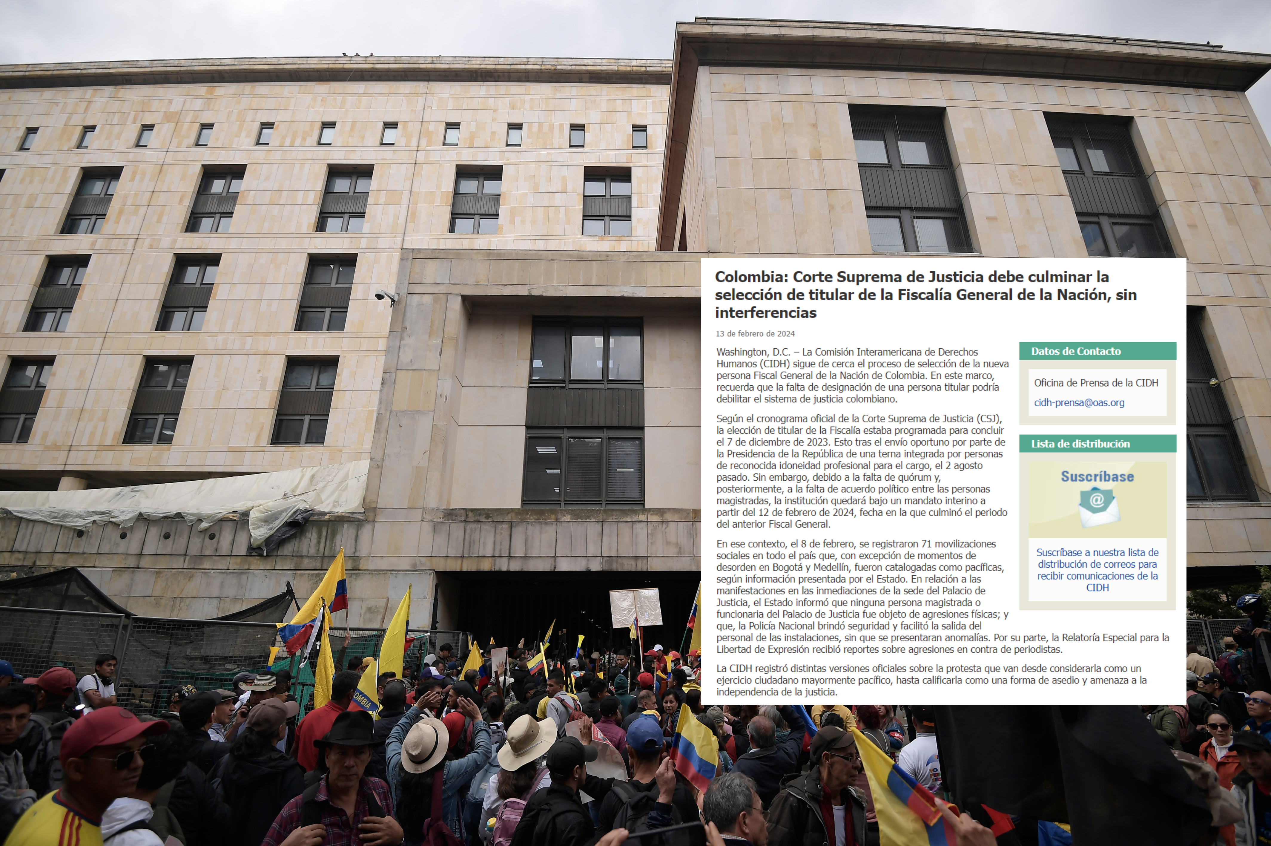 Según el cronograma oficial de la Corte Suprema de Justicia (CSJ), la elección de titular de la Fiscalía estaba programada para concluir el 7 de diciembre de 2023.