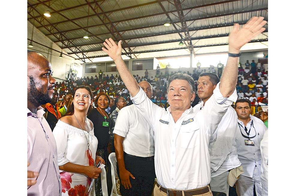 El presidente Juan Manuel Santos reunido con víctimas del conflicto armado. / SIG