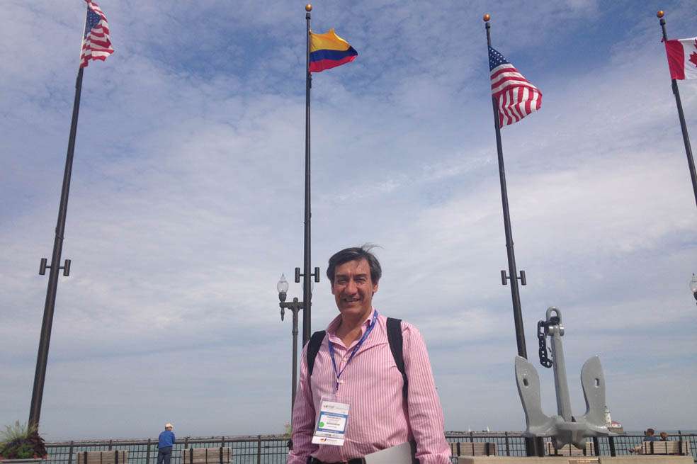 Fabio Mauricio Cortés, gerente general de Pan Pa’ Ya, durante la Macrorrueda de Proexport en Chicago.