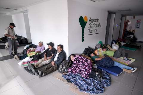 En fotos: así fue la manifestación pacífica del campesinado frente la ANT