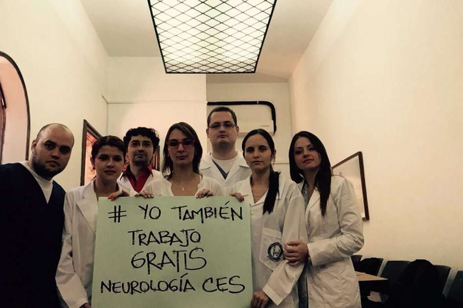 Los estudiantes se movilizaron en las redes con la etiqueta #YoTambiénTrabajoGratis. / Cortesía