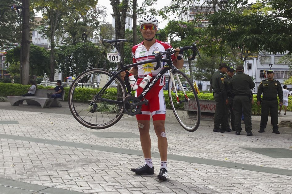 Marlon Pérez, pedalista del equipo Rionegro con más Futuro. / Jesús de la Hoz