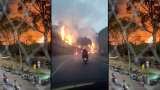 Incendio forestal en Medellín: bomberos atienden la emergencia
