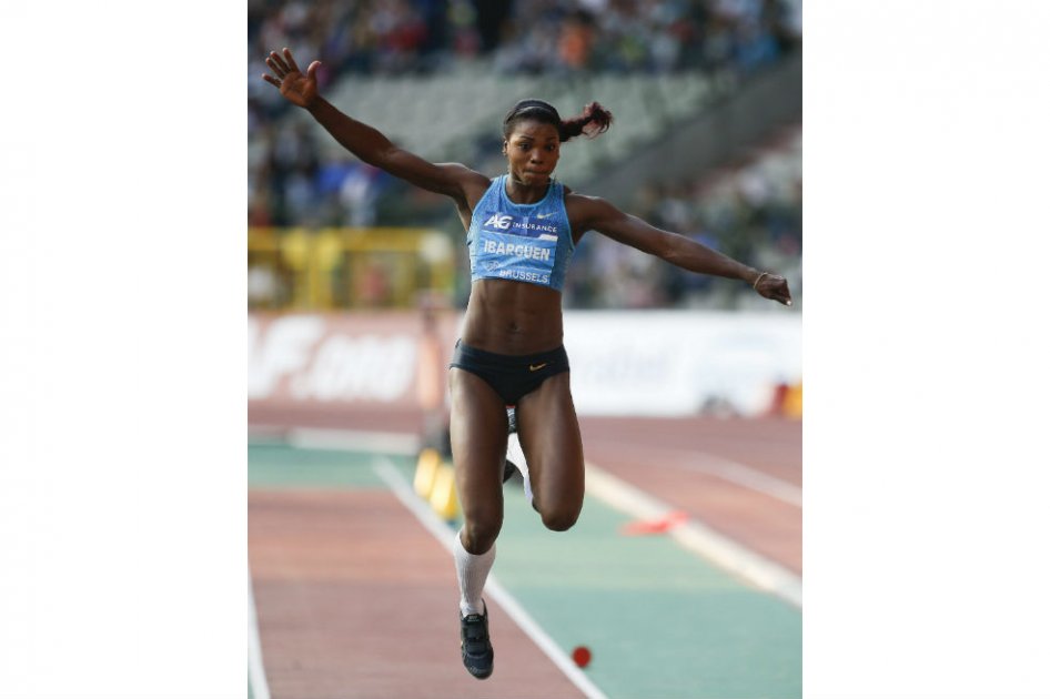 Caterine Ibargüen ganó su tercera Liga Diamante consecutiva. Foto: AFP