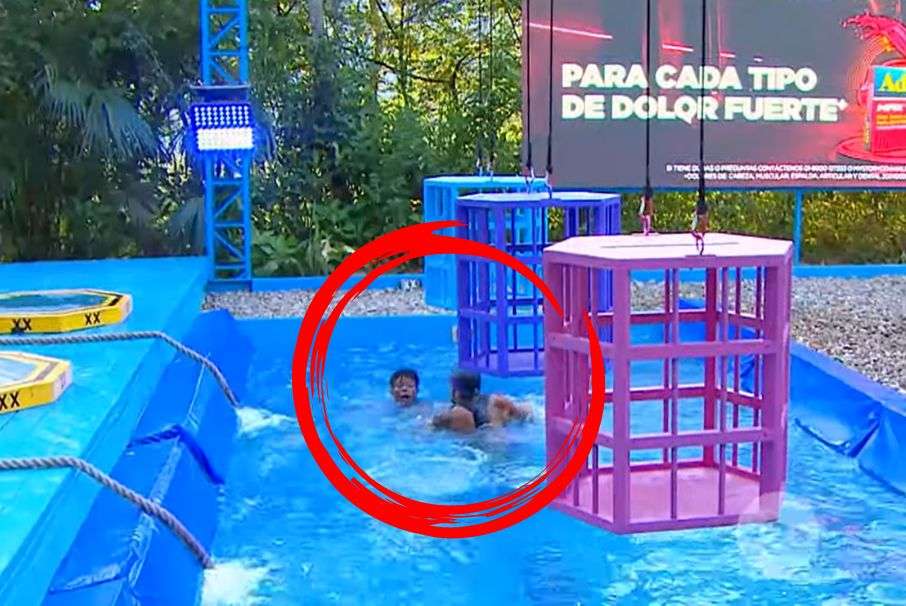 Santi, integrante del equipo Beta, vivió un aterrador momento en el box azul y tuvo que ser ayudado por la producción y un participante de otro equipo.