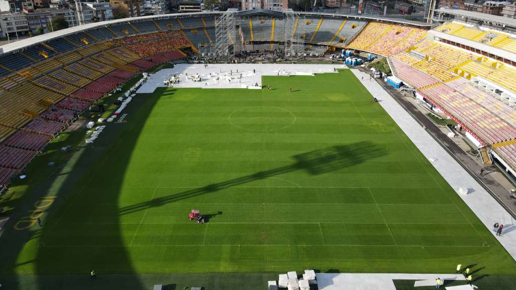Cancha de El Campín tras el concierto de Silvestre Dangond