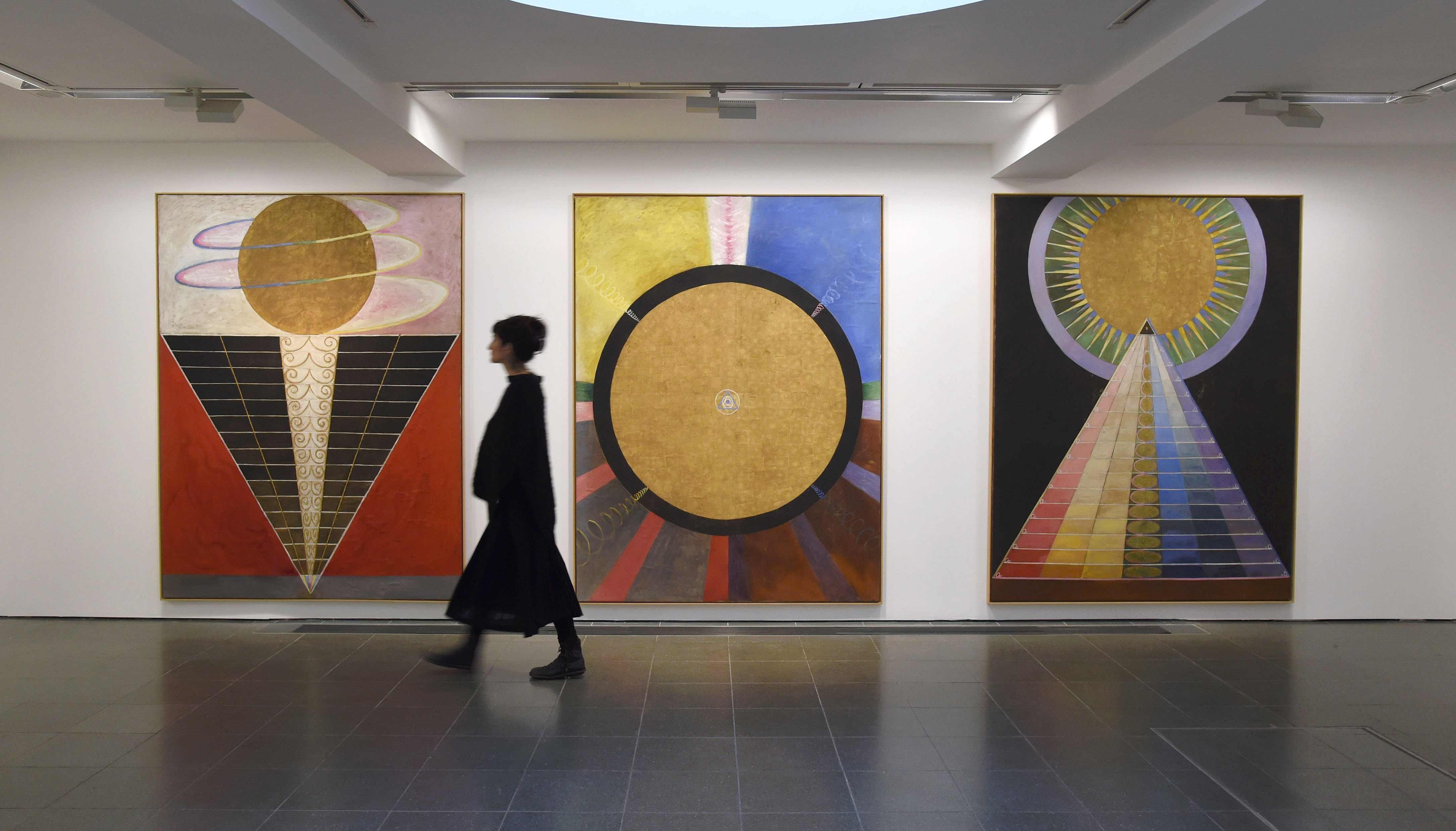 LONDON, ENGLAND - MARCH 02: General view at the Spring Exhibition Photocall; Hilma Af Klint Exhibition at the Serpentine Gallery on March 2, 2016 in London, England. (Photo by David M. Benett/Getty Images for Serpentine Galleries)