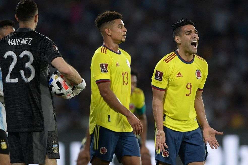 Falcao García durante el partido de Colombia contra Argentina.