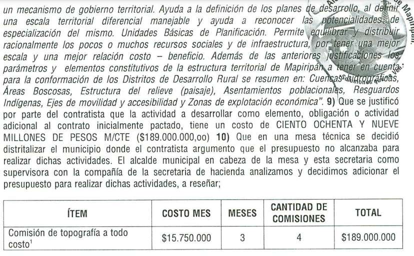 Captura de pantalla de la segunda prórroga del contrato.