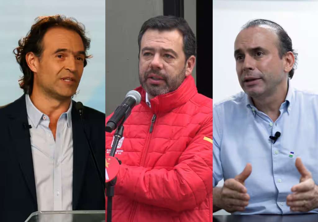 Federico Gutiérrez, Juan Fernando Galán y Alejandro Eder.