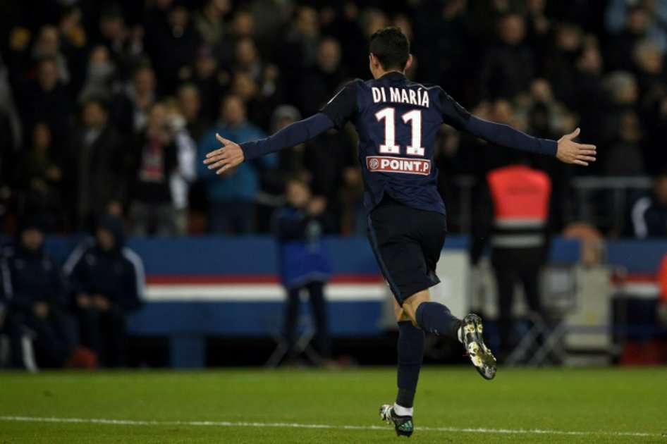 Ángel Di María celebra su gol contra el Toulouse. / AFP