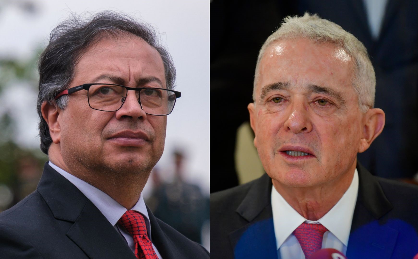 Presidente Gustavo Petro y expresidente Álvaro Uribe.