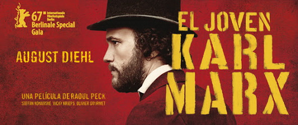 Imagen del afiche oficial de la película "El joven Karl Marx" / Cortesía