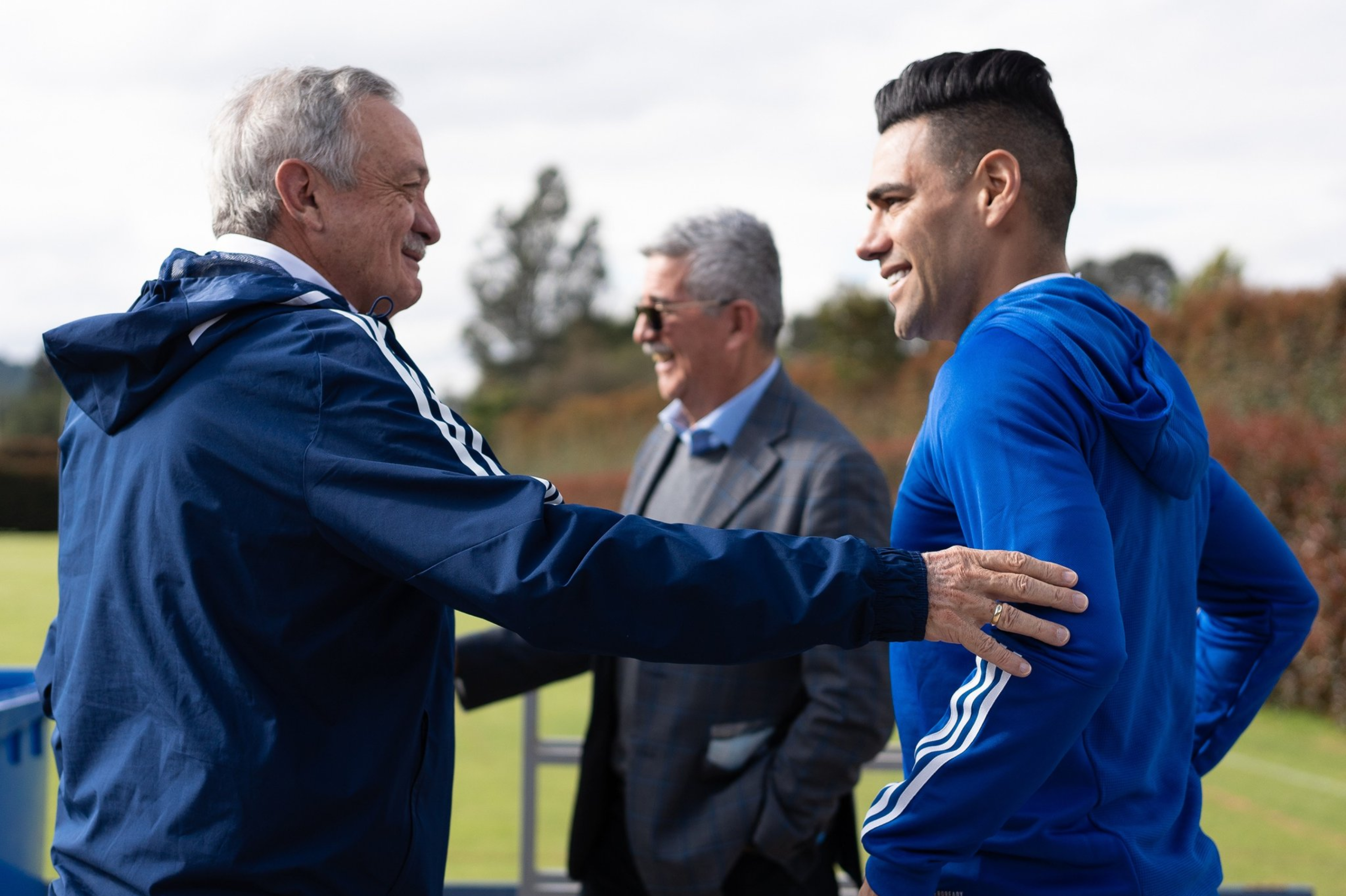 Radamel Falcao García, en el entrenamiento de Millonarios, este martes.